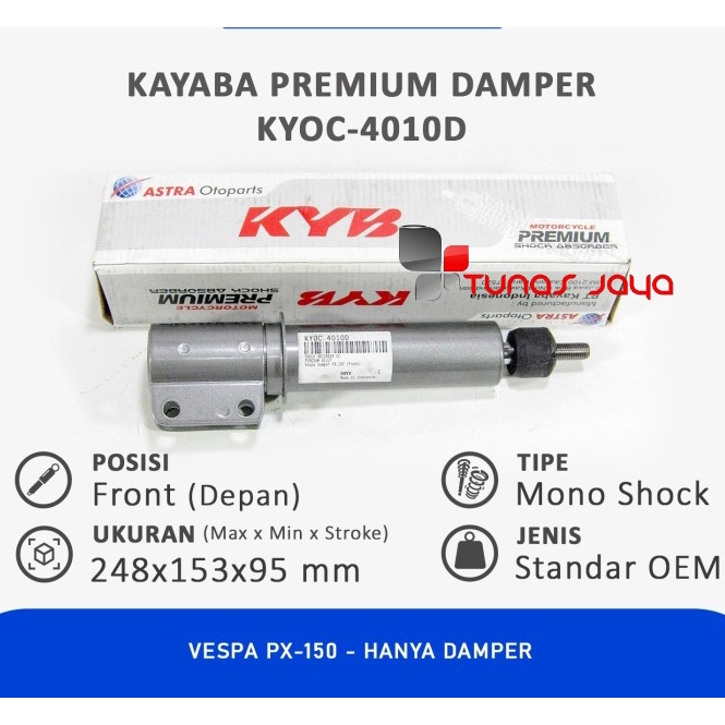 Shockbreaker Sok Depan Sokbreker Kayaba Vespa P150X PX150 Exclusive Excel Tipe 4010 D Tanpa Per Damp