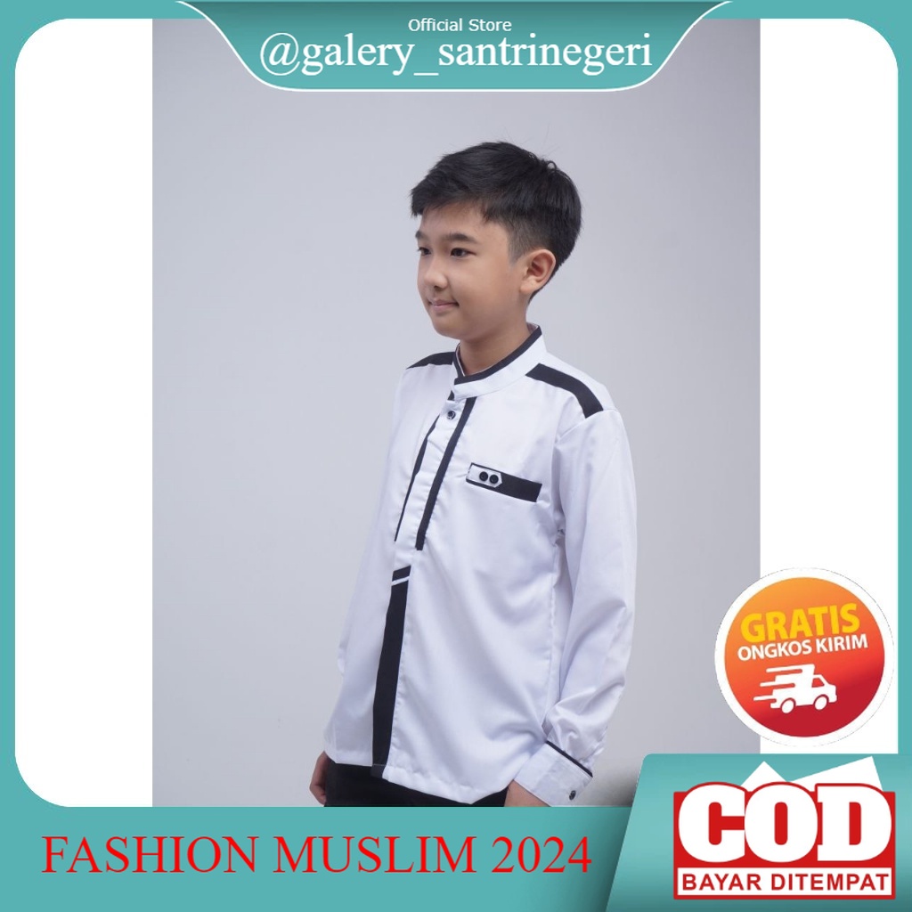 NEW Baju Muslim Anak 8-15 Tahun Lengan Panjang Motif Khatulistiwa Original Elrumi Bahan Adem