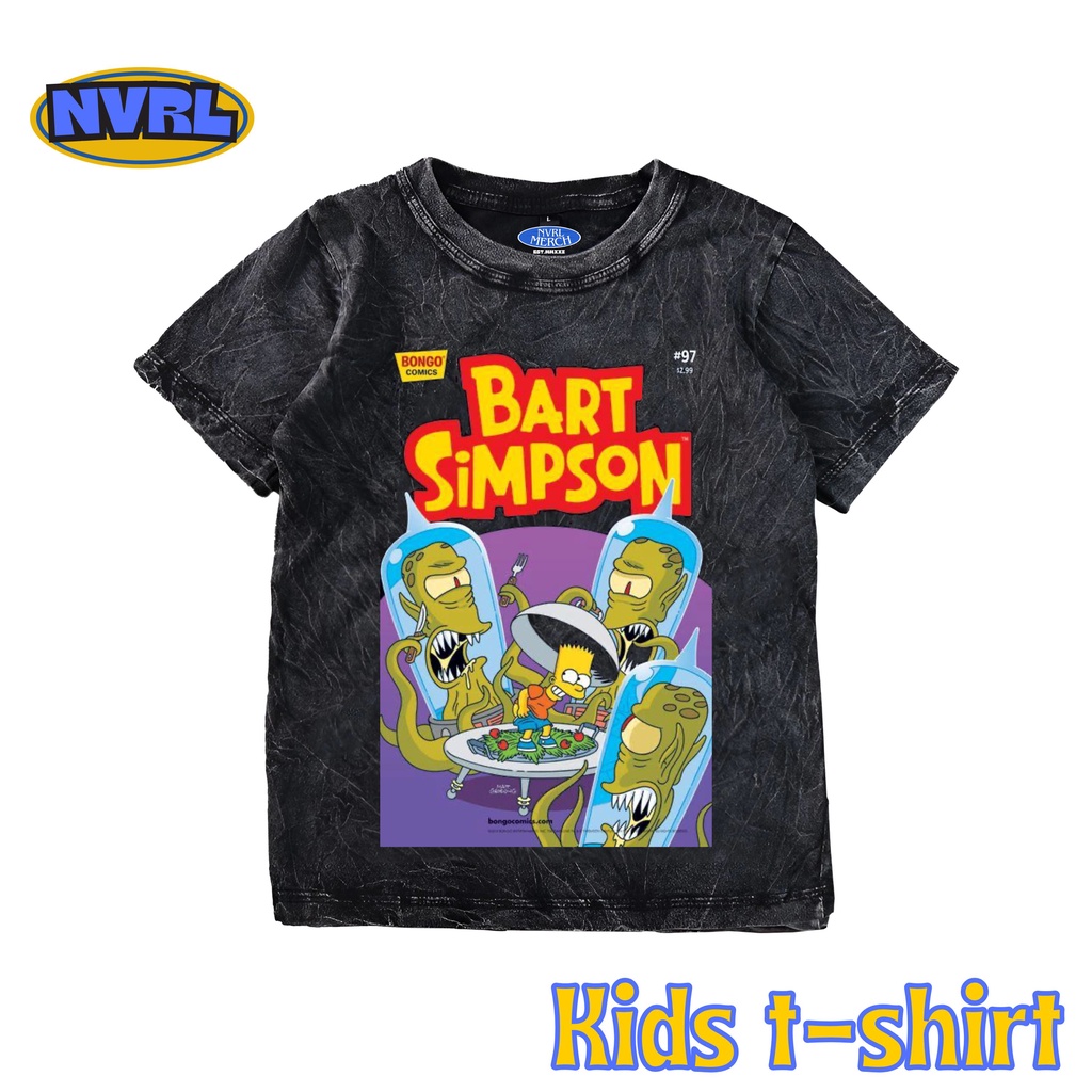 Kaos bart simpson and alien washing vintage tee | Kaos anak | Baju anak