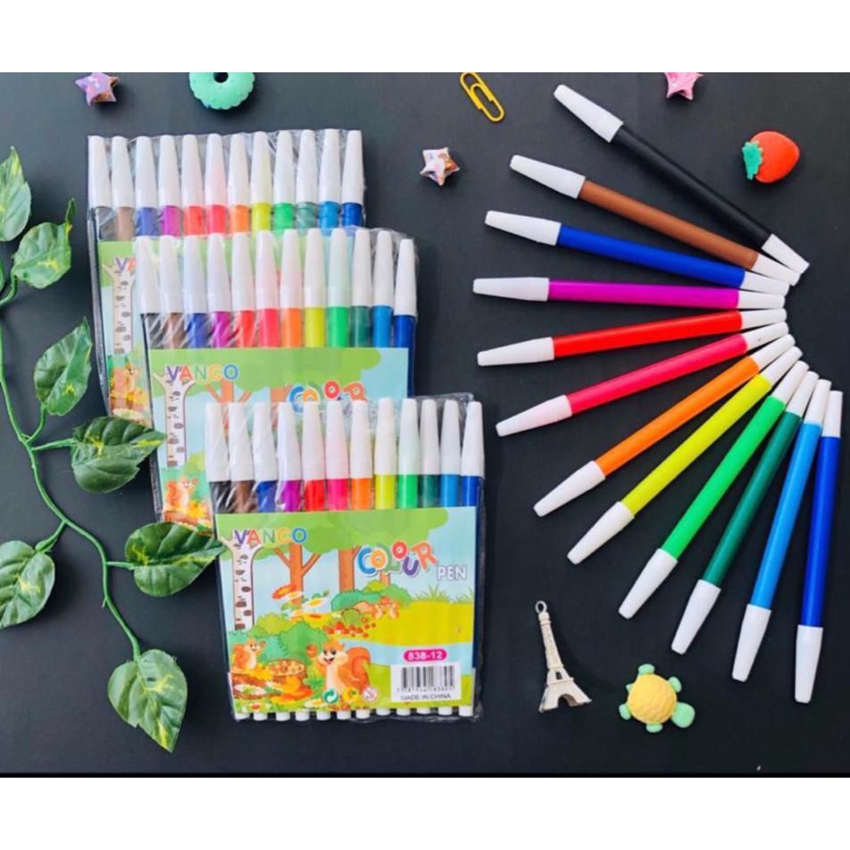 

*DUNIA PESTA* SPIDOL SET 12 WARNA / SPIDOL 838 OPP / COLOUR PEN