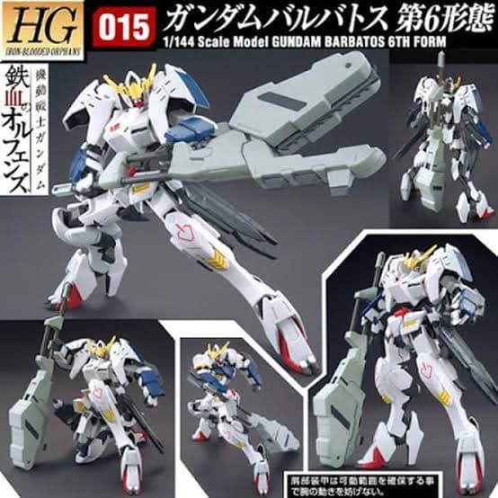 Bandai HG 1/144 Gundam Barbatos 6th form bisa jd 1st,4th,5th juga