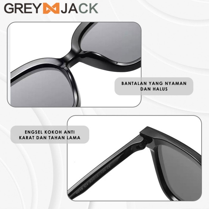 Grey Jack Kacamata Sunglasses Anak Polarized Model Kotak Lentur 018 - GREY