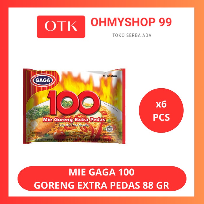 

Mie Gaga 100 Goreng Extra Pedas 6x88gr
