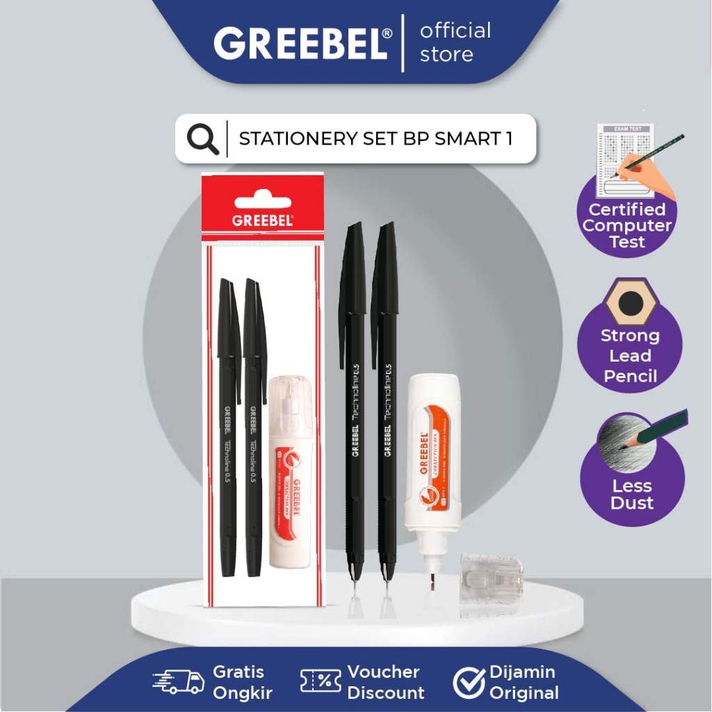 

Greebel Set Stationery Bp Smart / Perlengkapan Menulis / Alat Tulis