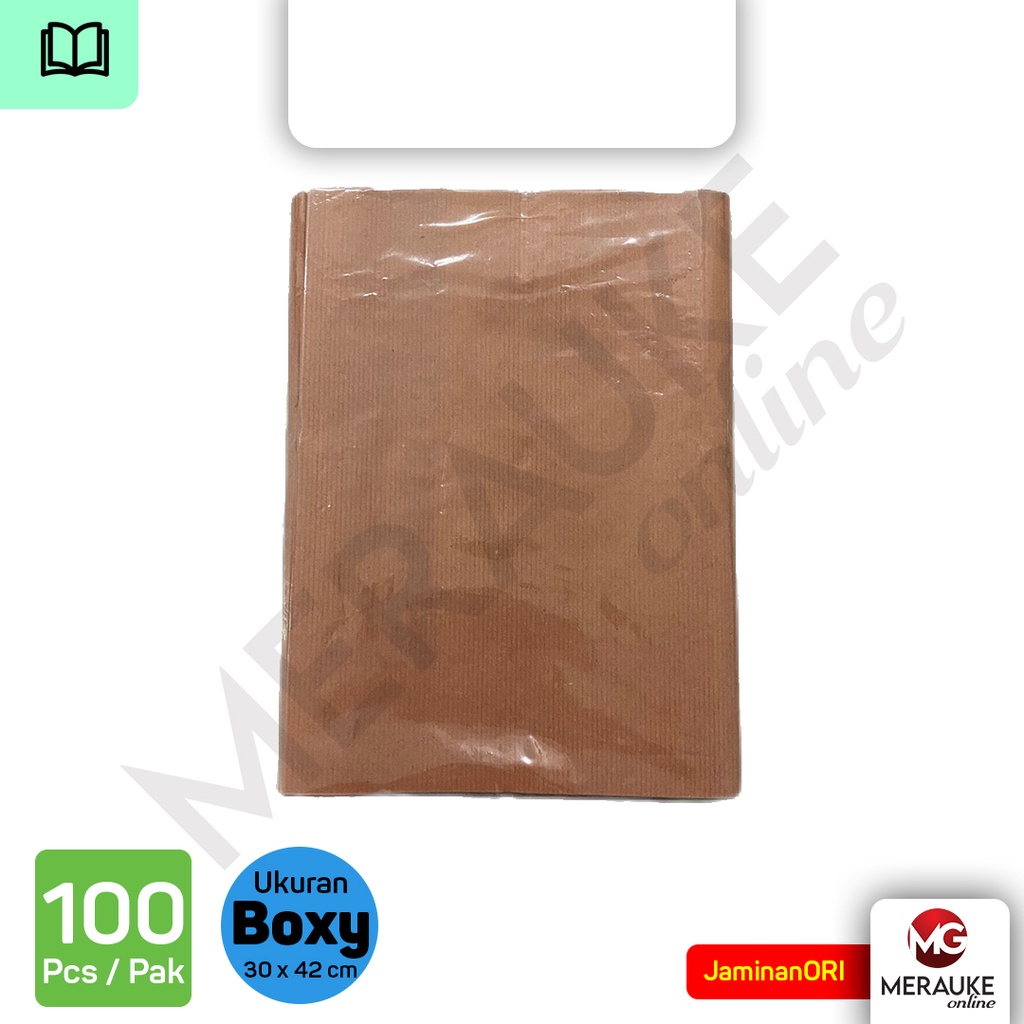 

Sampul Buku Kraft / Coklat Ukuran Boxy 100s