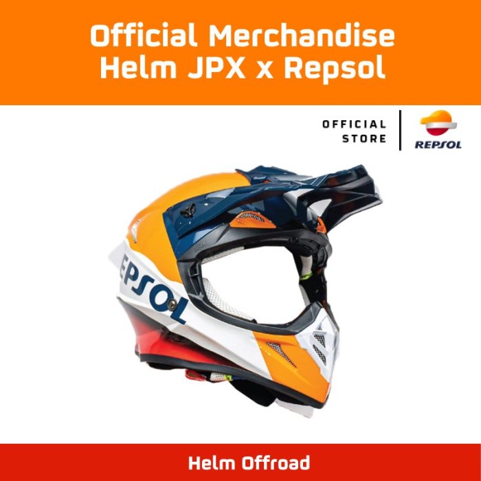 Repsol Merchandise Official Helm Offroad JPX