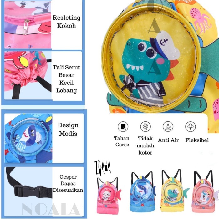 Tas Renang Anak Multifungsi Anti Air / Tas Renang Waterproof