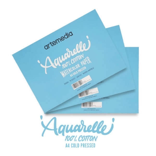 

Artemedia Aquarelle A4 Cotton 300gsm 25 Lembar Watercolor Pad Kertas Cat Air Myarts
