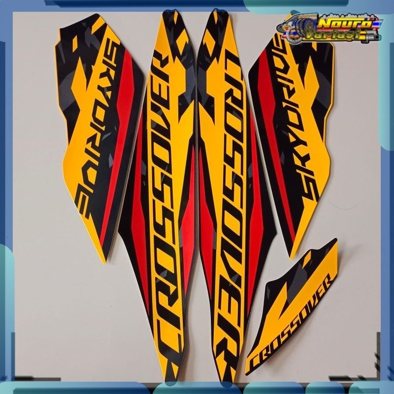 Stiker Striping Suzuki SkyDrive sky drive crossover 2020 kuning motor bagus