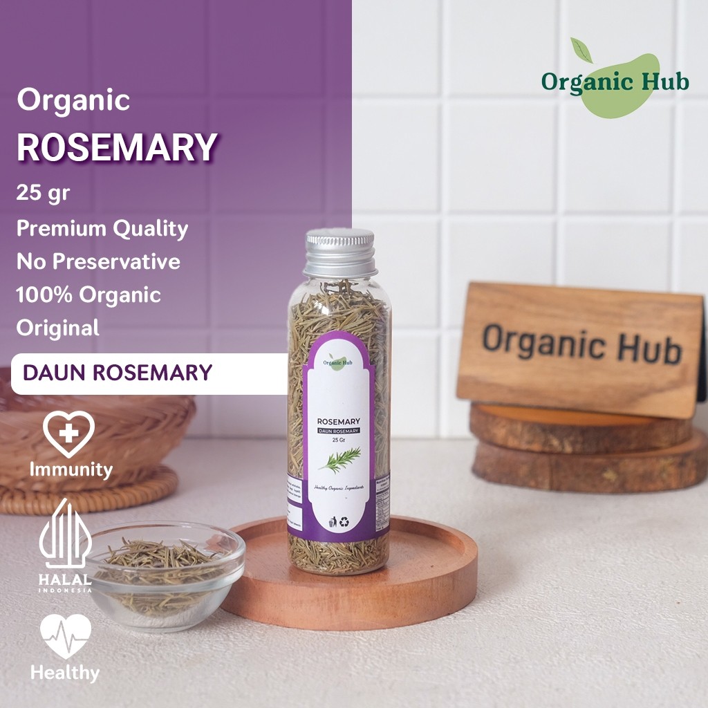 

Organic Hub Rosemary Premium Quality 100% Murni Organik Rempah Bumbu Dapur 25 gr