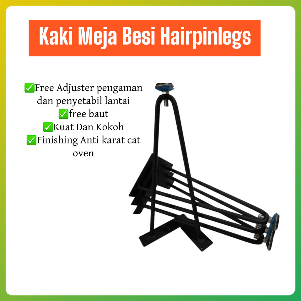 KAKI MEJA BESI/KAKI MEJA MURAH/HAIRPIN LEGS KAKI MEJA INDUSTRIAL - Adjuster