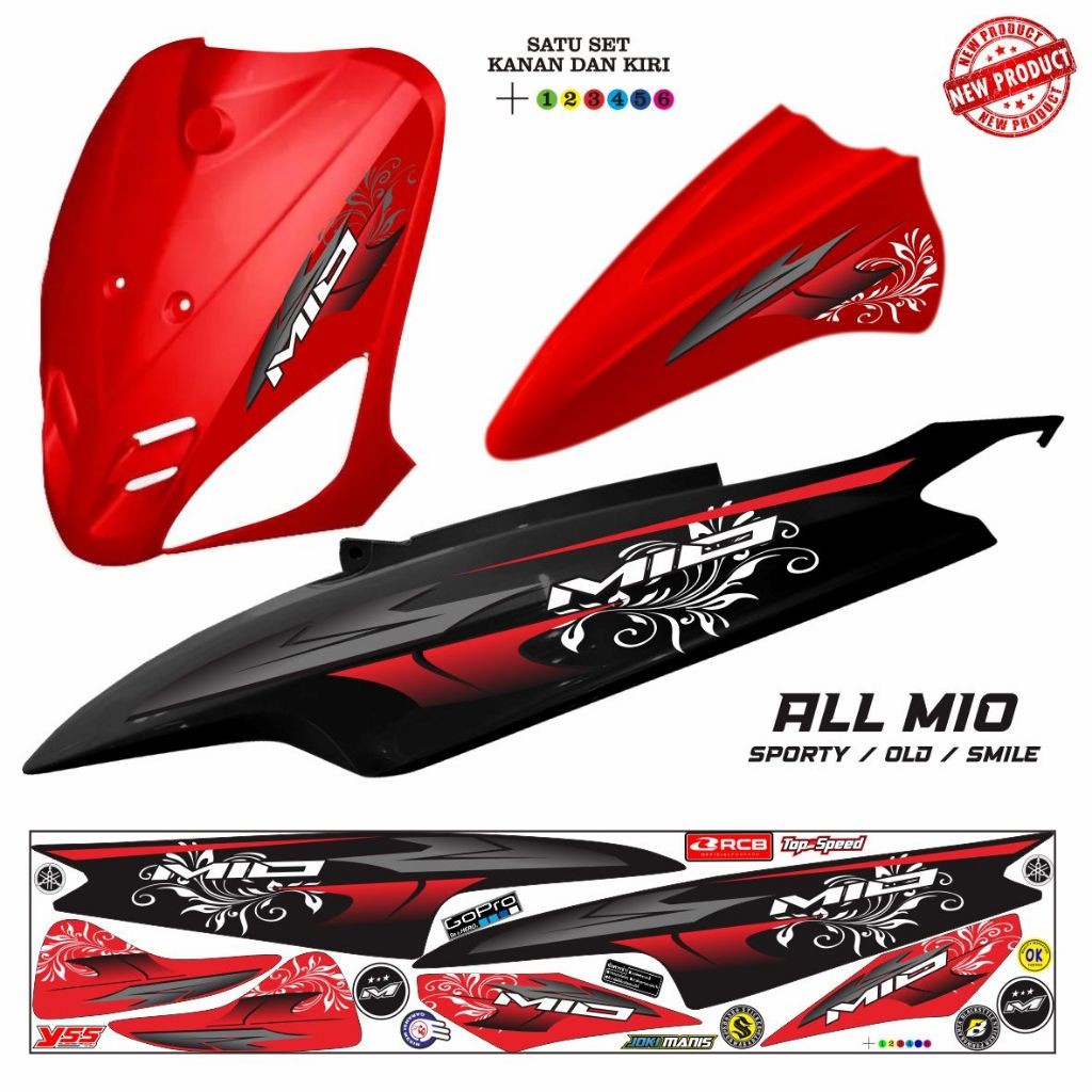 STRIPING MIO OLD SMILE / STIKER MOTOR MIO OLD MIO SMILE SPORTY LIS KEREN