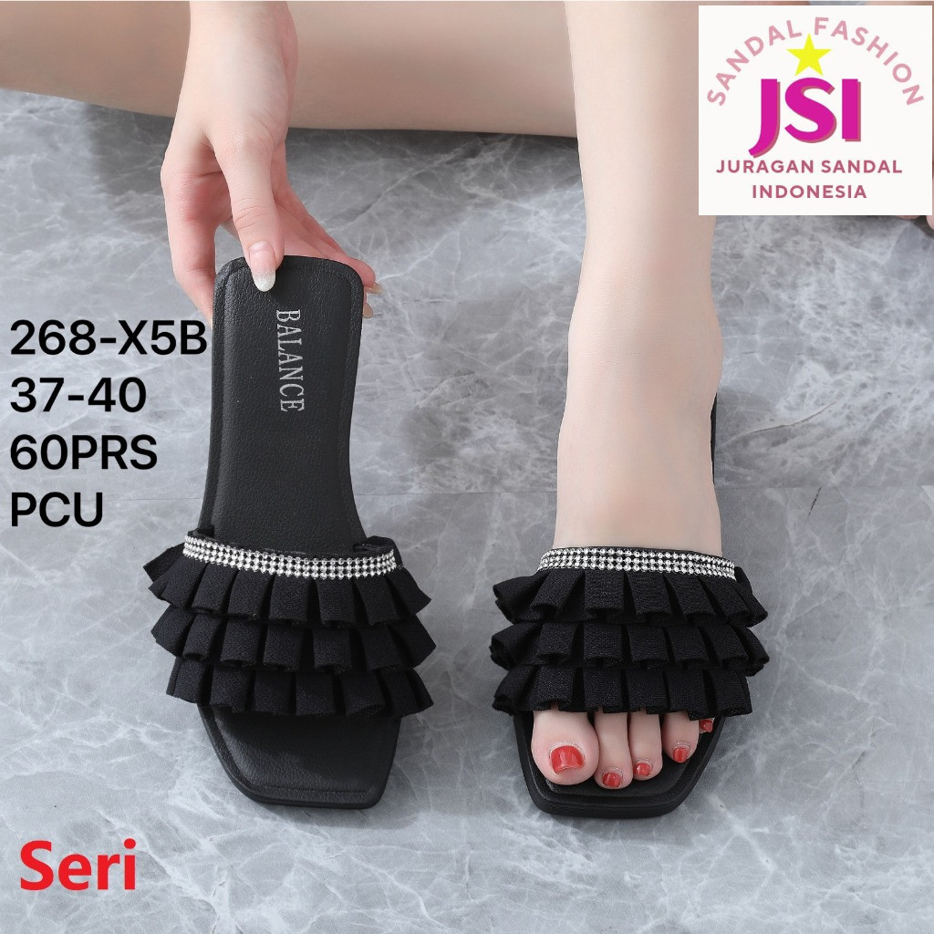 Sandal balance original brand 268-X5B SLOP RENDA PERMATA - Sandal cantik untuk wanita  268-X5B