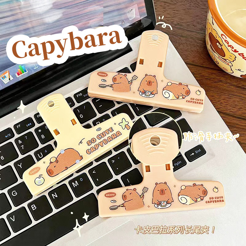 

Capybara Binder Clips Kawaii Paperclips File Documents Tickets Clips Bookmarks Index Page Holder Office Binding Supplies