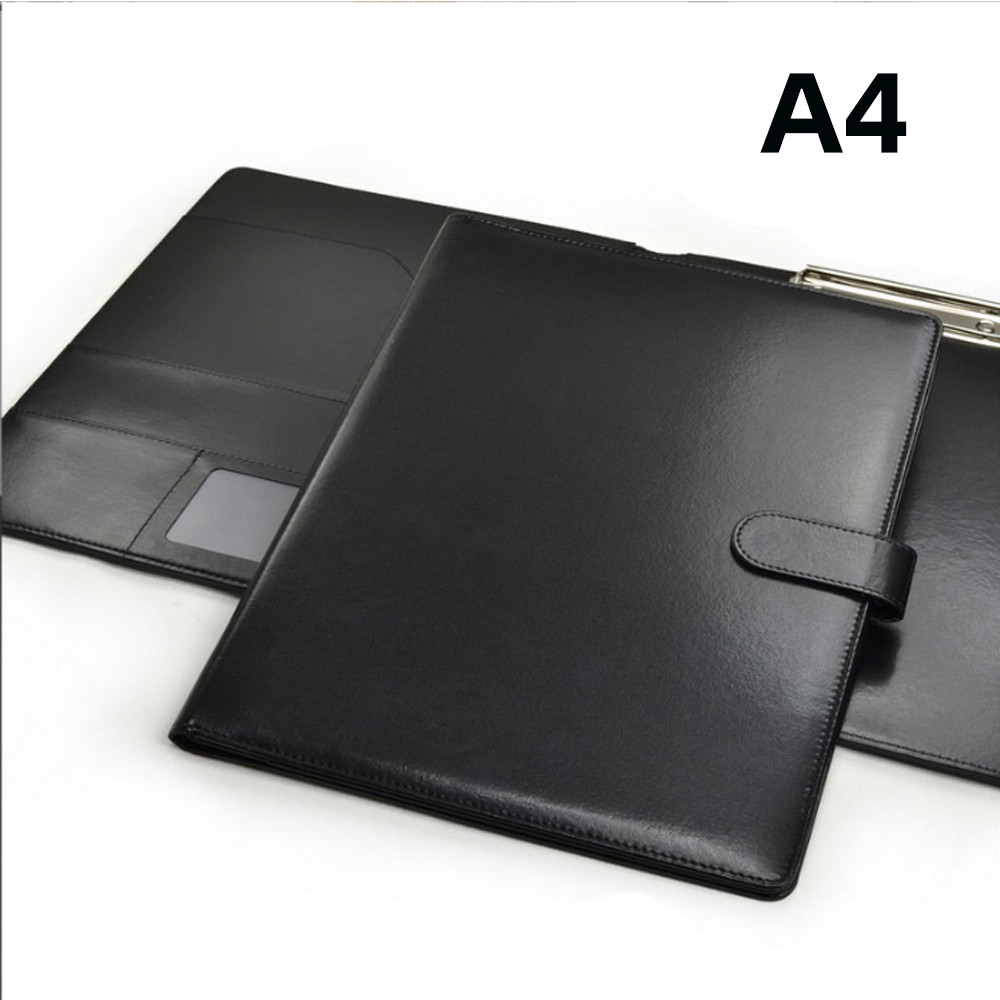 

3Kinds A4 PU Leather Business Padfolio Organizer Case Vintage Binder Business Meeting Manager Document Pads Office File Folder