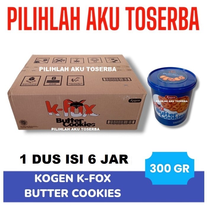 

Biskuit Kogen K-FOX BUTTER COOKIES kemasan JAR / EMBER - ( HARGA 1 DUS )