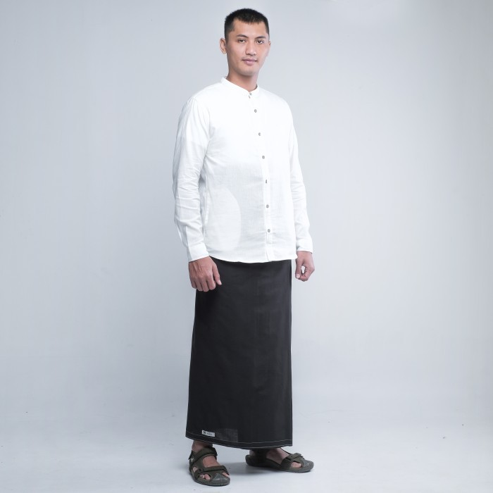 Sarung Katun Polos - DS Men - BLACK /Update 2025