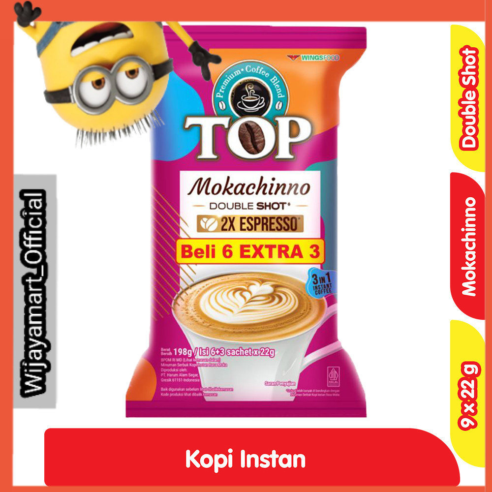 

Top Coffee Kopi Instan Mokachinno Double Shot 9 x 22 g
