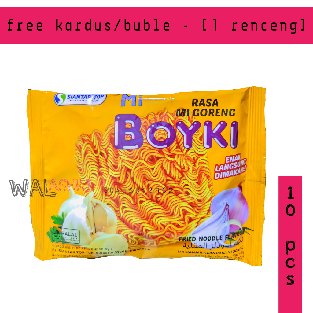 

SS SNACK Boyki Rasa Mi Goreng 16gr Snack Mie 1 RENCENG ISI 10 SACHET Jajanan Jadul