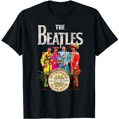 BAJU KAOS The Beatles Sgt. Pepper's Lonely Hearts Short Sleeve T-Shirt