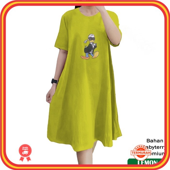 Tunik Cantik Baru Murah Wanita Baju Lebaran Kekinian /kaos tunik wanita polos tunic dress Sage style