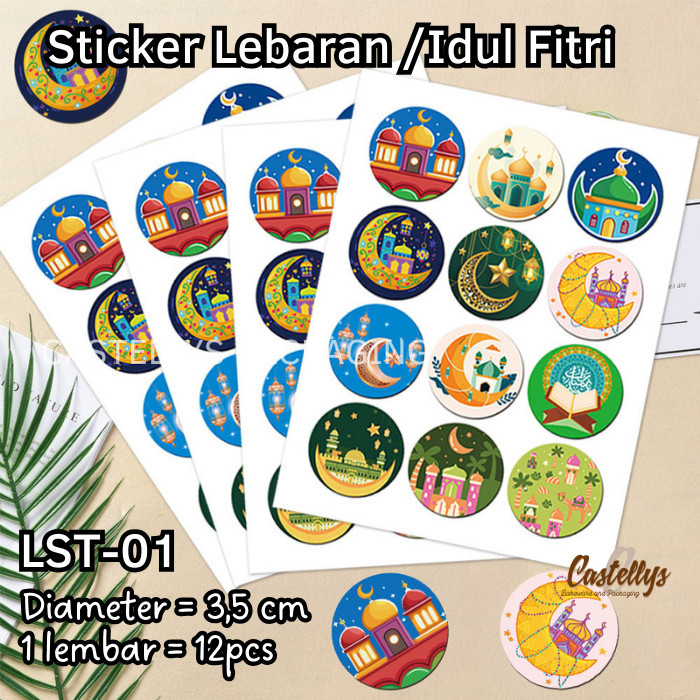 

Sticker Stiker LST Kotak Kue Hiasan Hampers Lebaran Idul Fitri