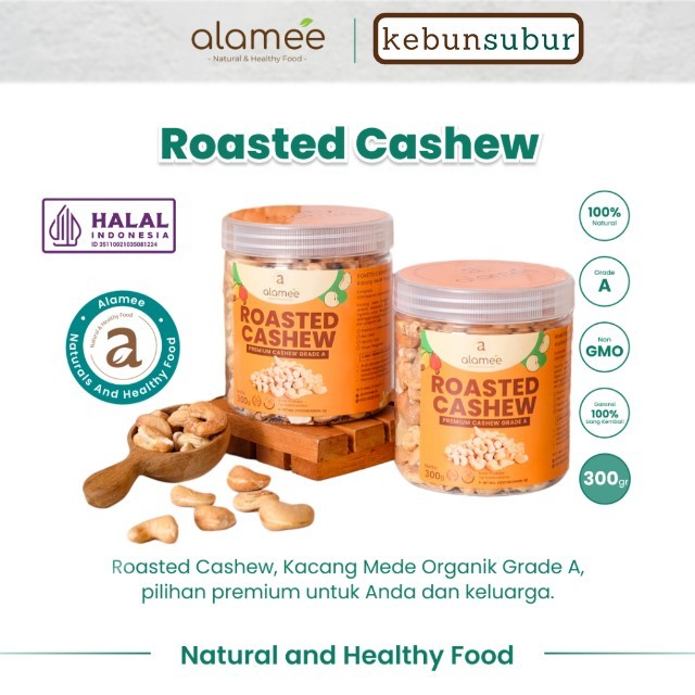 

ALAMEE Kacang Mede Panggang Roasted Cashew Mete Mente Organik Grade A Oven Matang 300 gram kebunsubur Kebunsubur kebunsubur kebunsubur kebunsubur