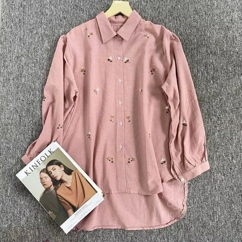 VZ56TR Anna Blouse Bordir Atasan Kemeja Wanita Bordir Terbaru