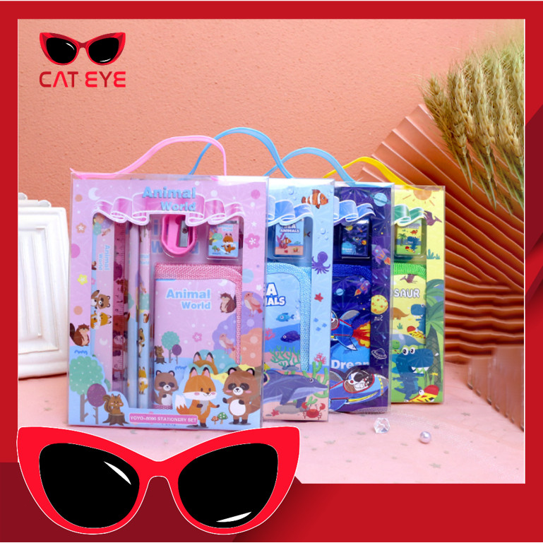 

PROMO - S5926 Stationery Set / Alat Tulis Set 6 in 1 Hadiah Souvenir / Paket Alat Tulis + Dompet Anak / Alat Tulis Set Karakter