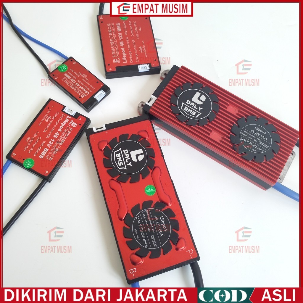Battery Battre Lifepo4 12V 24V 48V 30ah 100Ah 200ah dengan DALY BMS SMART 4S 8S 16S Bluetooth BATRE 