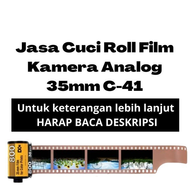 Develop & Scan rollfilm (Cuci Roll Film) Kamera Analog 35 / 120mm C-41 - Standard, Soft