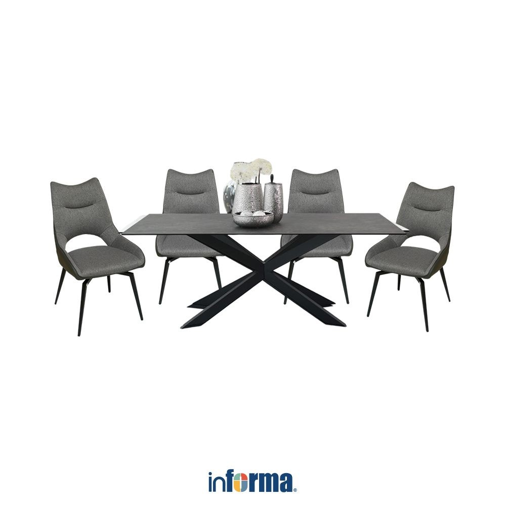 Informa Informa Irwine Telfer Set Meja Makan 4 Kursi Dining Table Set Meja Kursi Ruang Makan Aesthet