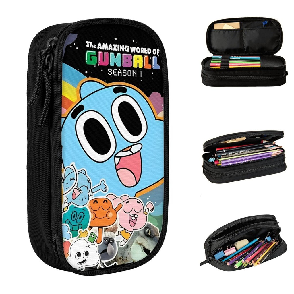

Cartoon Game Gumball Pencil Cases Classic Pen Box Bags Girl Boy Big Capacity School Supplies Cosmetic Pencil Box