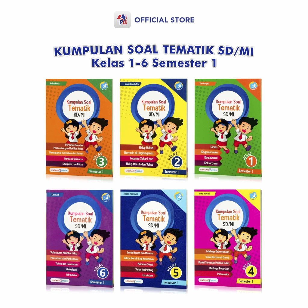 Buku Anak SD/Buku LKS SD Tematik - Kumpulan Soal Tematik SD MI Semester 1 Kelas 1 2 3 4 5 6y