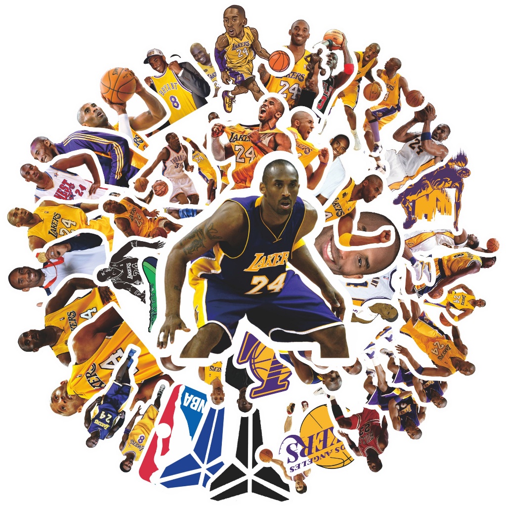 

COD✨ 50 Pcs Stiker Pack Motif kobe bryant Lucu Aesthetic Vynil Waterproof untuk Freebies Sticker Buku Journal Casing HP Laptop