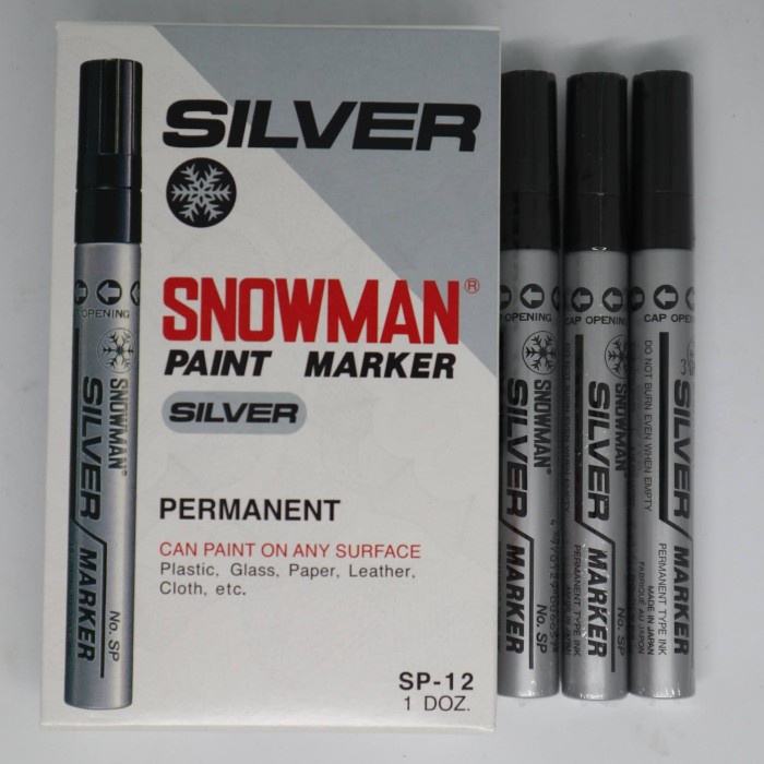 

[New] Paint marker Snowman - silver, Fine