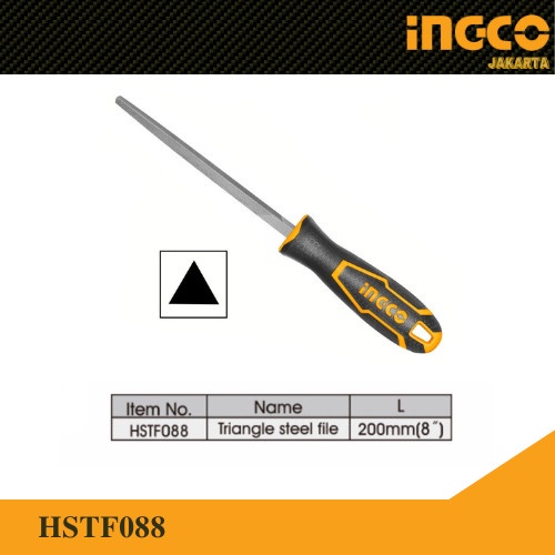 Kikir Besi Segitiga (200mm/8") Triangle Steel File INGCO HSTF088