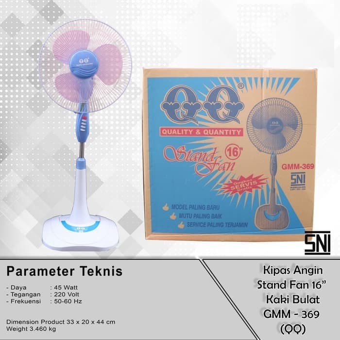 QQ Kipas Angin Stand Fan Gmm 369