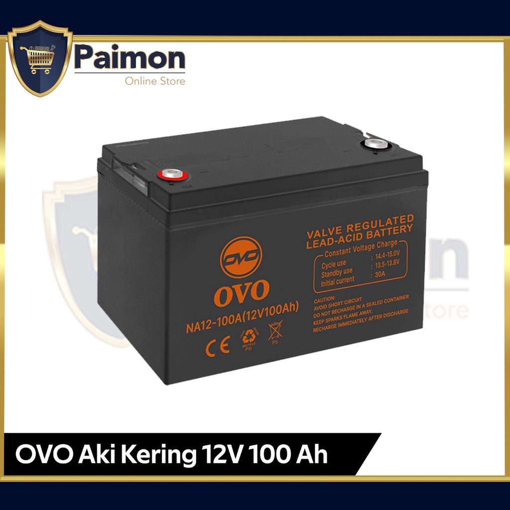 Baterai OVO VRLA 12V 100 Ah - Baterai Aki 12V 100 Baterai Panel Surya