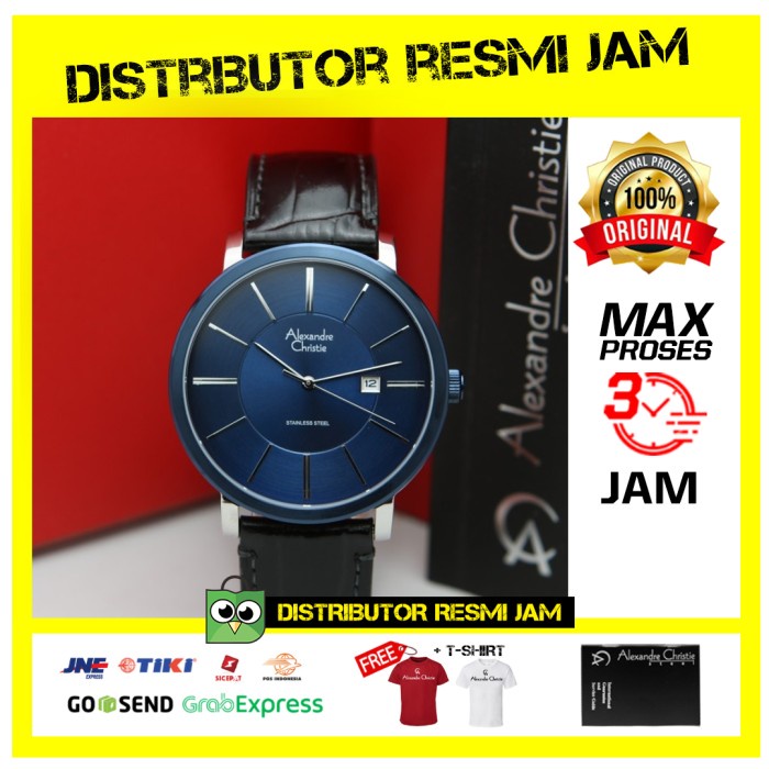 ALEXANDRE CHRISTIE AC 8344 / AC8344 / SILVER BLUE BLACK PRIA. ORIGINAL