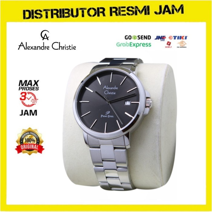 Jam Tangan Pria Alexandre Christie AC1032 AC 1032 Silver Black