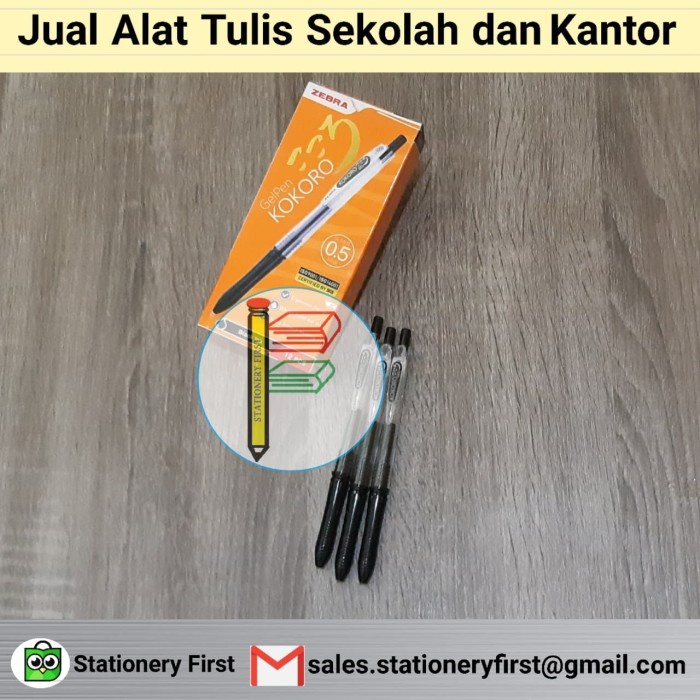 

[Ready] Pen Kokoro Zebra mirip Sarasa - Hitam