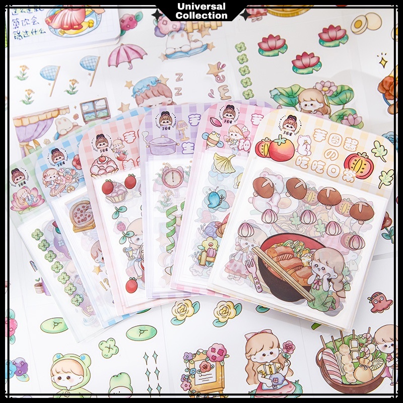 

20 LEMBAR - STICKER AESTHETIC LUCU DESIGN DIY / STICKER TUMBLER WATERPROOF / STICKER BUKU DIARY