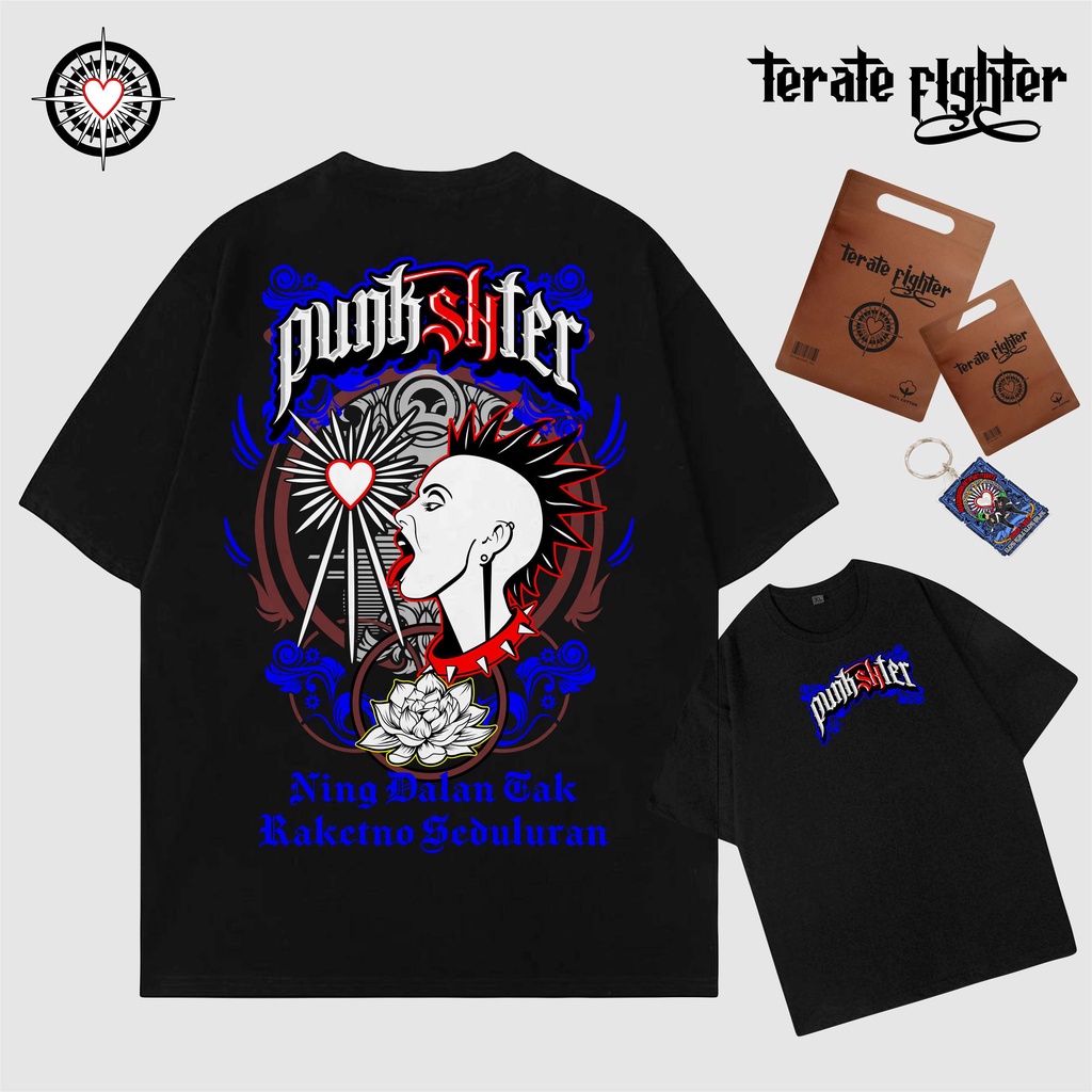 Kaos Terate PSHT "PUNKSHTER BLUE" Persaudaaraan Setia Hati Terate