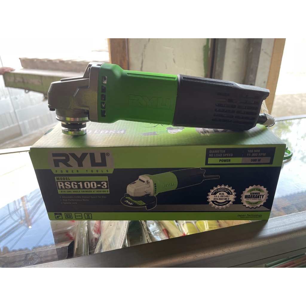 RYU Power tools Model RSG100-3 Angle Grinder 4"