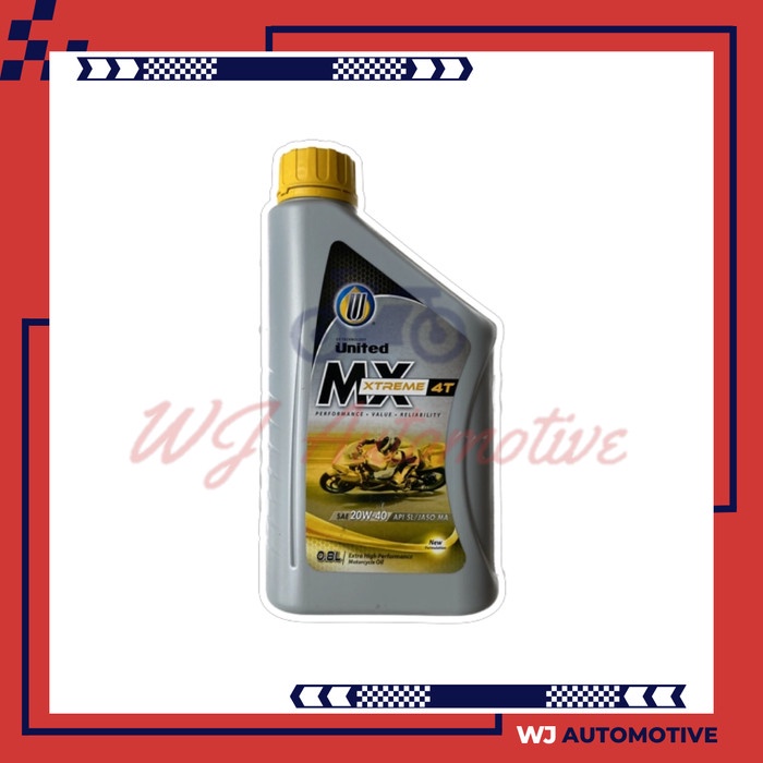 United MX Xtreme 4T 20W40 0.8 Liter Oli Mesin Motor Bebek 20W 40 0.8Lt Oli Mesin Motor Bebek Manual