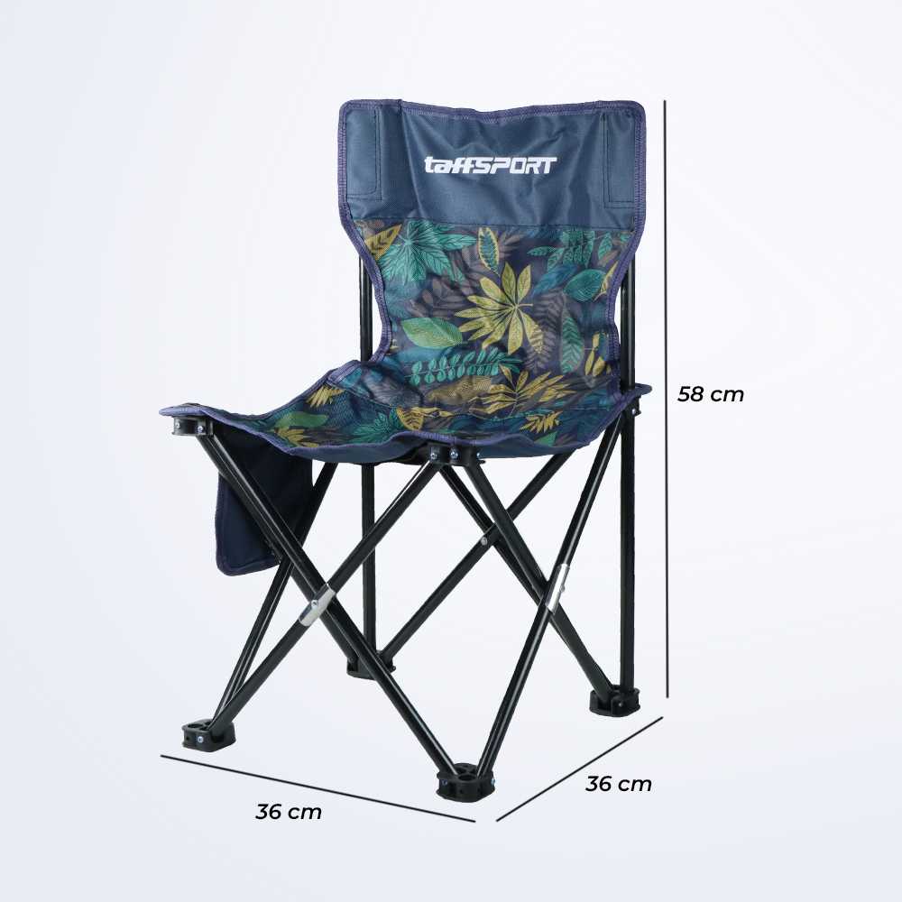 [COD] TaffSPORT Kursi Lipat Mancing Camping Foldable Chair with Pocket