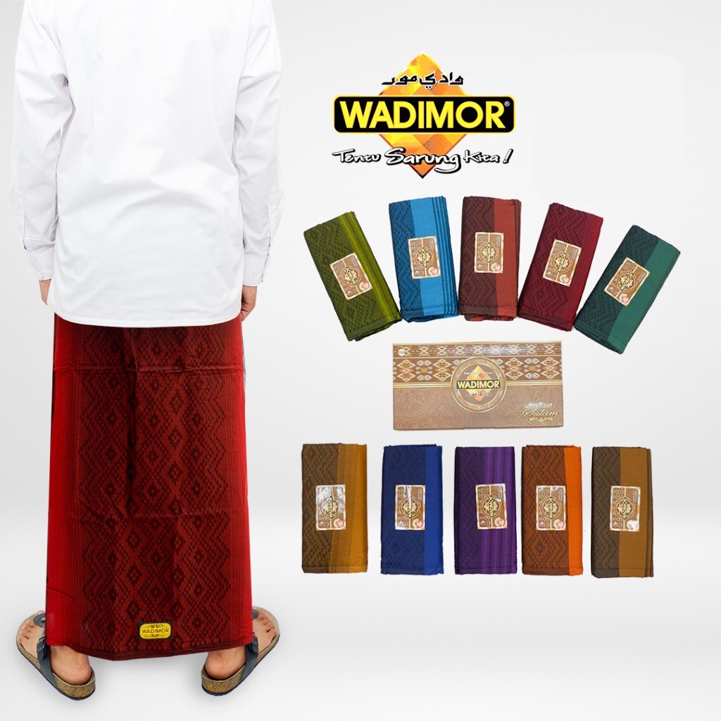 Sarung Tenun Wadimor Sulam Lilin Motif Timbul Kain Sarung Dewasa Pria Tradisional Songket Premium