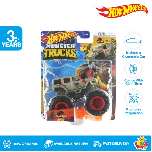 Hot Wheels Monster Trucks 2023 Jurassic Jeep Wrangler