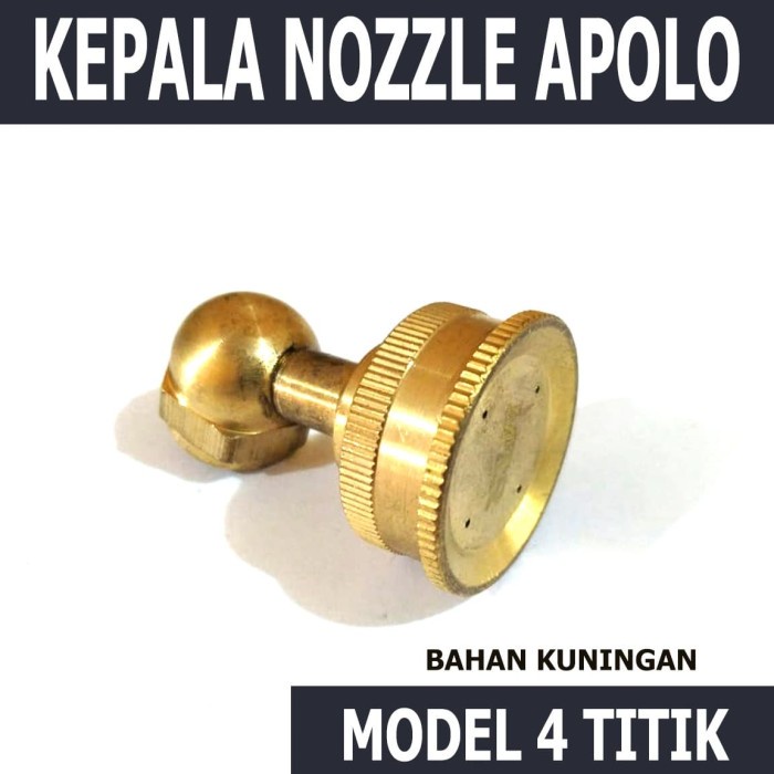 Kepala Nozzle Apolo Bahan Kuningan - Model 4 Titik Noar